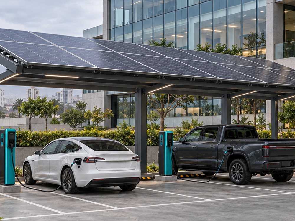 Estaciones de carga solar para vehículos eléctricos